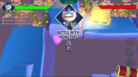 Battle with monsters game 3D screenshot