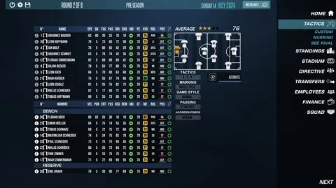F11 Football Manager screenshot
