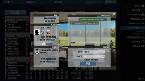 F11 Football Manager screenshot