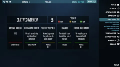 F11 Football Manager screenshot