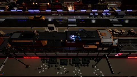 Data Drift: Cyberpunk Shooter Top Down indie action screenshot