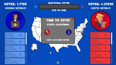 Trump vs Harris Clicker screenshot