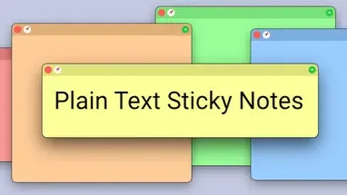 Plain Text Sticky Notes cover