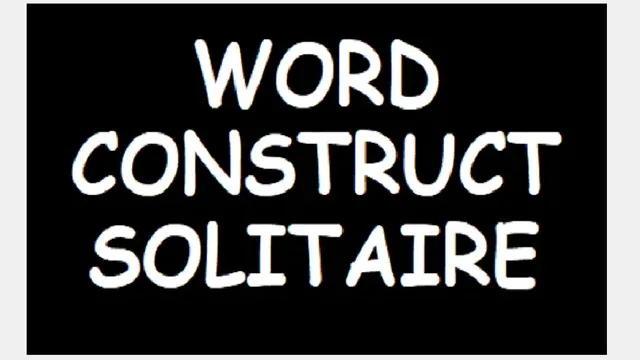 Word Construct Solitaire cover
